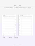 D103 | Daily Task List Printable, To-do List Organizer, Checklist Template