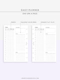 D111_DO1P | Day on a Page, Daily Planner Printable Inserts Template