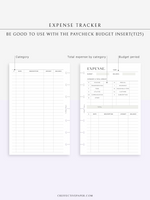 T126 | Expense Tracker in Budget, Spending Log Template