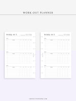 N121-3 | Work-out Planning, Fitness Planner, Wellness Journal
