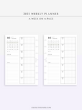W108_01G_WO1P_2023 | 2023 Dated Weekly Planner Inserts Printable Template