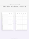 M120 | Basic Monthly Planner, MO2P