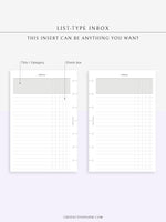 N116 | List-Type Inbox for Task, To-do, Project and Checklist