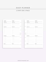 D101 | 2 Days on a Page, Daily Planner