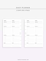 D101 | 2 Days on a Page, Daily Planner