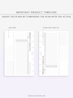 M115 | Monthly Project Timeline Template, Business Planner