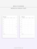 N121-4 | Meal Prep Plan Template, Groceries Shopping List