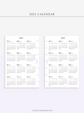 Y104_2023 | 2023 Calendar Planner Inserts Printable