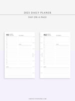 D111_C_2023 | 2023 Dated Daily Planner, Lined Layout, Day on a Page
