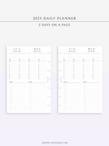 D117_2023 | 2023 Dated Daily Planner Printable Inserts Template, 2DO1P