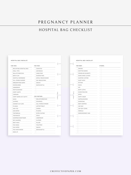 N128 | Pregnancy Planner Bundle -CreffectivePaper printable