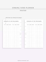 T124 | Sinking Fund Categories, Lists, Tracker Template