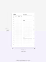 D111_DO1P | Day on a Page, Daily Planner Printable Inserts Template