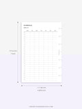 W106 | Weekly Schedule Planner Inserts, Time Table Template Printable