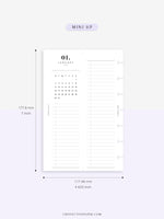M118_2023 | 2023 Half-Page Calendar, Monthly Task list, Important Events Tracker