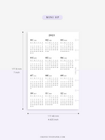 Y104_2023 | 2023 Calendar Planner Inserts Printable