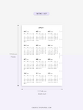 Y104_2023 | 2023 Calendar Planner Inserts Printable