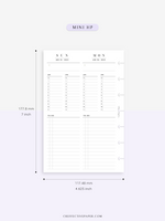 D117_2023 | 2023 Dated Daily Planner Printable Inserts Template, 2DO1P