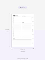 D111_C_2023 | 2023 Dated Daily Planner, Lined Layout, Day on a Page