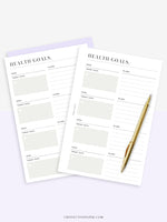 N121-2 | Health Goals Setting Planner, Wellness Journal