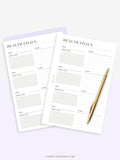 N121-2 | Health Goals Setting Planner, Wellness Journal