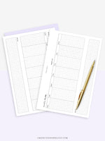W102_H_2 | Horizontal Weekly Planner Printable