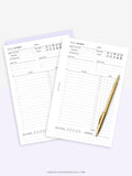 D108 | Daily Study Planner Inserts Printable Template