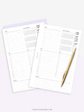 D113 | 24-hour Daily Schedule Planner Inserts Printable Template