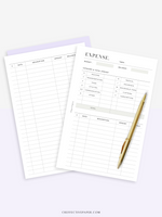 T126 | Expense Tracker in Budget, Spending Log Template