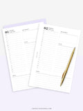 D111_C_2023 | 2023 Dated Daily Planner, Lined Layout, Day on a Page