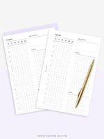 D111_DO1P | Day on a Page, Daily Planner Printable Inserts Template