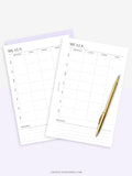 N121-4 | Meal Prep Plan Template, Groceries Shopping List