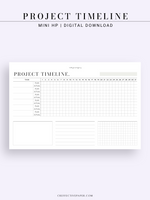 M115 | Monthly Project Timeline Template, Business Planner