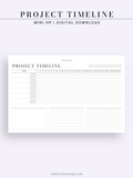 M115 | Monthly Project Timeline Template, Business Planner