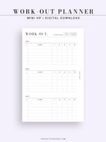 N121-3 | Work-out Planning, Fitness Planner, Wellness Journal