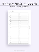 T108 | Weekly Meal Planner & Grocery Shopping List