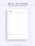 N121-4 | Meal Prep Plan Template, Groceries Shopping List