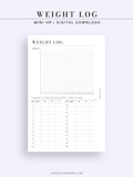 N121-1 | Weight Loss Log, Diet Organizer Template