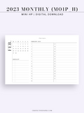 M113_H_2023 | 2023 Monthly Planner Printable (MO1P_Horizontal)