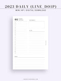 D111_C_2023 | 2023 Dated Daily Planner, Lined Layout, Day on a Page