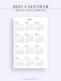Y104_2023 | 2023 Calendar Planner Inserts Printable