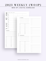 W117_2023 | 2023 Dated Weekly Planner, 24-hour Time Scheduler, WO4P