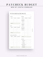 T125 | Paycheck Budget Planner