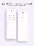 M118_2023 | 2023 Half-Page Calendar, Monthly Task list, Important Events Tracker