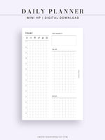 D111_DO1P | Day on a Page, Daily Planner Printable Inserts Template