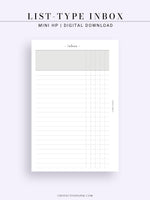 N116 | List-Type Inbox for Task, To-do, Project and Checklist