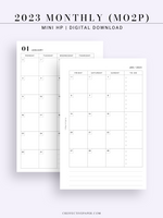 M110_2023 | 2023 Monthly Planner Printable Inserts Template