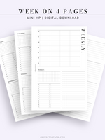 W117 | WO4P, Weekly 24-hour Schedule, To-do List Planner Template
