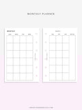 M101 | Basic Monthly Planner Printable Inserts for Minimalist