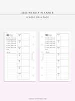 W108_01GX_WO1P_2023 | 2023 Dated Weekly Planner Inserts Printable Template